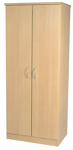 BA100- City 1 Door Plain Wardrobe (2 door shown in image)